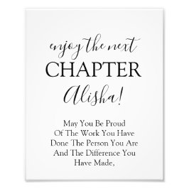 Genießen Sie das nächste Kapitel Ruhestandszeichen Fotodruck