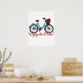 Genießen Sie das Niedliche Fahrrad Poster (Küche)
