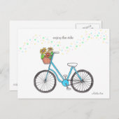 Genießen Sie das Rad Postkarte Happy Bicycle Ride (Vorne/Hinten)