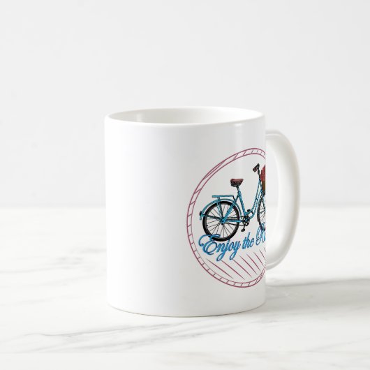 Genießen Sie das Ride Blue Bicycle Kaffeetasse (VorderseiteRechts)
