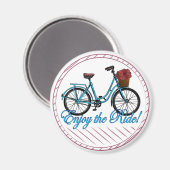 Genießen Sie das Ride Blue Bicycle Magnet (Vorderseite/Rückseite)
