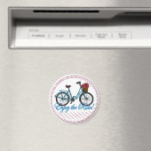 Genießen Sie das Ride Blue Bicycle Magnet (In Situ (Geschirrspüler))