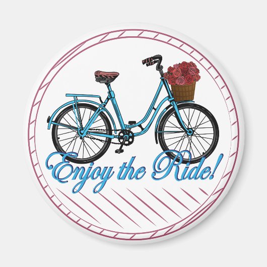 Genießen Sie das Ride Blue Bicycle Magnet (Vorne)