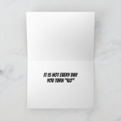 ***GENIESSEN SIE DAS RIDE** SIE SIND ***60*** KARTE (Innenseite)