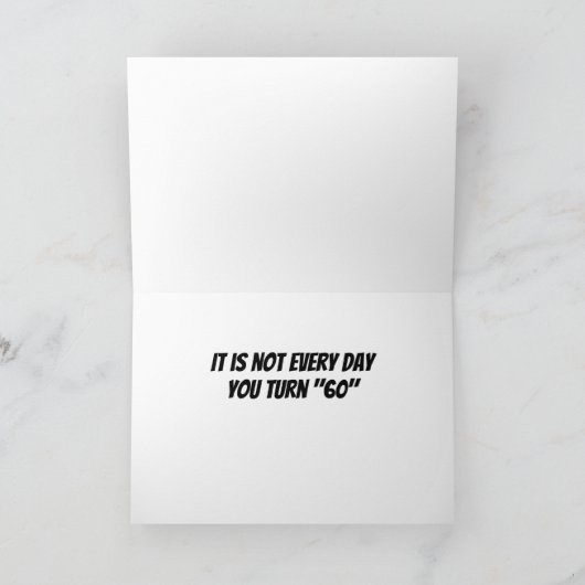 ***GENIESSEN SIE DAS RIDE** SIE SIND ***60*** KARTE (Innenseite)