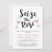 Genießen Sie das Rosé Wein Degustations Party Einladung (Vorderseite)