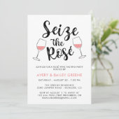 Genießen Sie das Rosé Wein Degustations Party Einladung (Stehend Vorderseite)