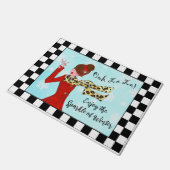 "Genießen Sie das Sparkle des Winters!" DIVA Doorm Fußmatte (Schrägansicht)