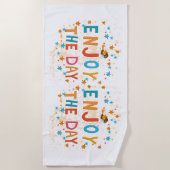 Genießen Sie das Strandtuch am Tag (Vorderseite)