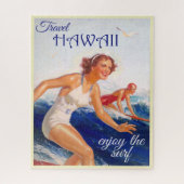 Genießen Sie das Surf Hawaii Reiseplakat Puzzle (Vertikal)