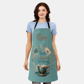 Genießen Sie das Teal Copper Morgen Apron Schürze (Getragen)