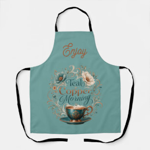 Genießen Sie das Teal Copper Morgen Apron Schürze