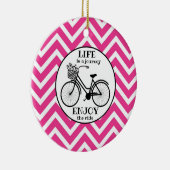 Genießen Sie das Zickzack Fahrradangebot in Rosa Keramik Ornament (Rechts)