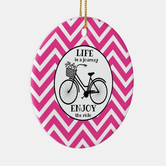Genießen Sie das Zickzack Fahrradangebot in Rosa Keramik Ornament (Rechts)
