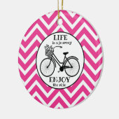 Genießen Sie das Zickzack Fahrradangebot in Rosa Keramik Ornament (Links)