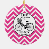 Genießen Sie das Zickzack Fahrradangebot in Rosa Keramik Ornament (Hinten)