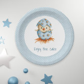 Genießen Sie den Cake Baby Bird, der blaues Eipapi Pappteller