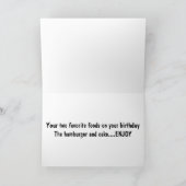 GENIESSEN SIE DEN HAMBURGER CAKE FÜR IHREN GEBURTS KARTE (Innenseite)