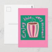 Genießen Sie den heißen Kaffee-Tasse-Preis Postkarte (Vorne/Hinten)