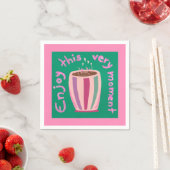Genießen Sie den heißen Kaffee-Tasse-Preis Serviette (Beispiel)