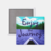 Genießen Sie den Journey Canoe am See Magnet (Vorderseite/Rückseite)