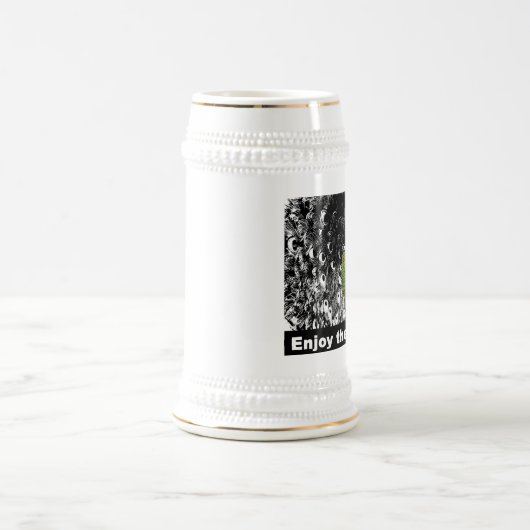 Genießen Sie den Moment 2 - Pfau Bierglas (Mittel)