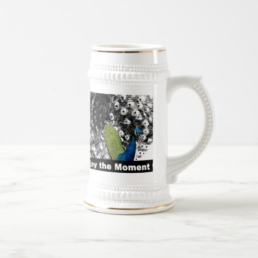 Genießen Sie den Moment 2 - Pfau Bierglas (Rechts)