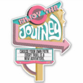 Genießen Sie den Reiseaufkleber Aufkleber (Vorderseite)