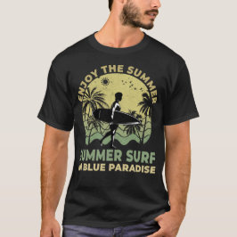Genießen Sie den Sommer Beach Palm Tree Vintag Coo T-Shirt