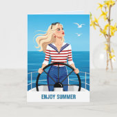 Genießen Sie den Sommer Karte (Gelbe Blume)