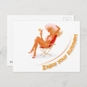 Genießen Sie den Sommer Postkarte (Vorne/Hinten)