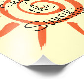 Genießen Sie den Sonnenschein Fotodruck (Ecke)