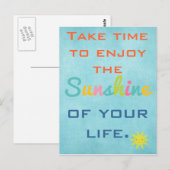 Genießen Sie den Sonnenschein Postkarte (Vorne/Hinten)