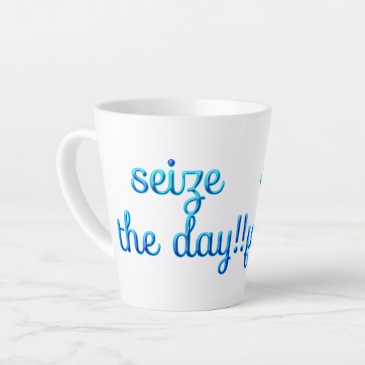 Genießen Sie den Tag! Milchtasse (Linke Ecke)