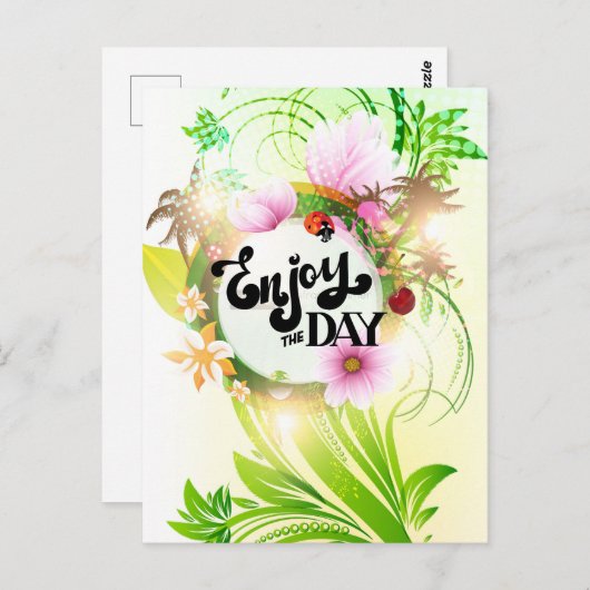 Genießen Sie den Tag Postkarte (Vorne/Hinten)