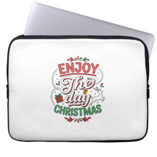 Genießen Sie den Tag Weihnachtsrentier-Geschenk Laptopschutzhülle