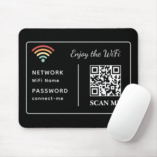 Genießen Sie den WiFi QR Code Netzwerknamen und Ke Mousepad (Mit Mouse)