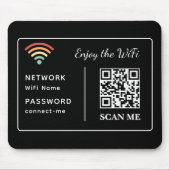 Genießen Sie den WiFi QR Code Netzwerknamen und Ke Mousepad (Vorne)