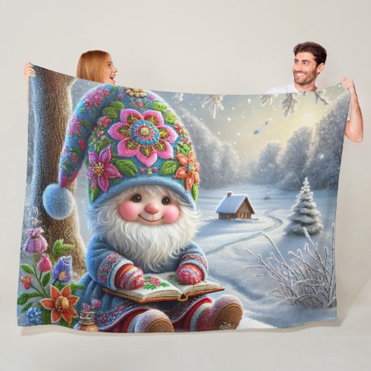 Genießen Sie den Winter in einer gemütlichen Winte Fleecedecke (Beispiel)