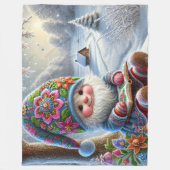 Genießen Sie den Winter in einer gemütlichen Winte Fleecedecke (Vorderseite)