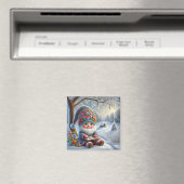 Genießen Sie den Winter in einer gemütlichen Winte Magnet (In Situ (Geschirrspüler))