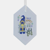 Genießen Sie den Winterurlaub in Gnomies Ornament Aus Glas (Vorderseite Rechts)
