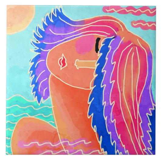 Genießen Sie die Abstrakte digitale Malerei des So Fliese (Vorderseite)