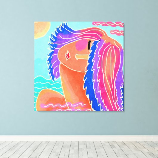 Genießen Sie die Abstrakte digitale Malerei des So Leinwanddruck (Insitu (Holzboden))