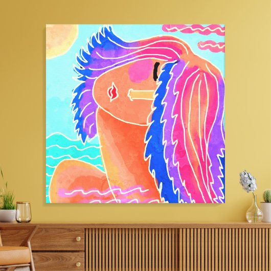 Genießen Sie die Abstrakte digitale Malerei des So Leinwanddruck (Insitu (Wohnzimmer))