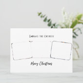 Genießen Sie die coziness Weihnachtsfotocollage Feiertagskarte (Stehend Vorderseite)