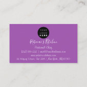 Genießen Sie die Eleganz mit Kochen, persönlichem Visitenkarte (Rückseite)