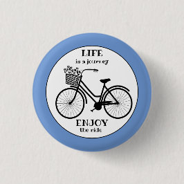 Genießen Sie die Fahrrad-Silhouette motivierend Button