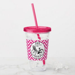 Genießen Sie die Fahrt | Fahrrad mit Motivierend B Acryltrinkbecher