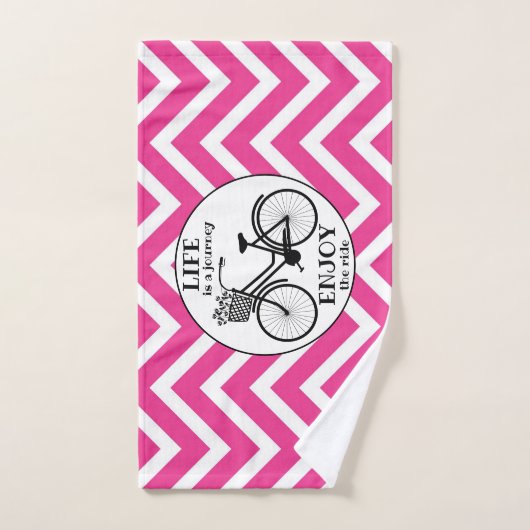 Genießen Sie die Fahrt | Fahrrad mit Motivierend B Badhandtuch Set (Handtuch)